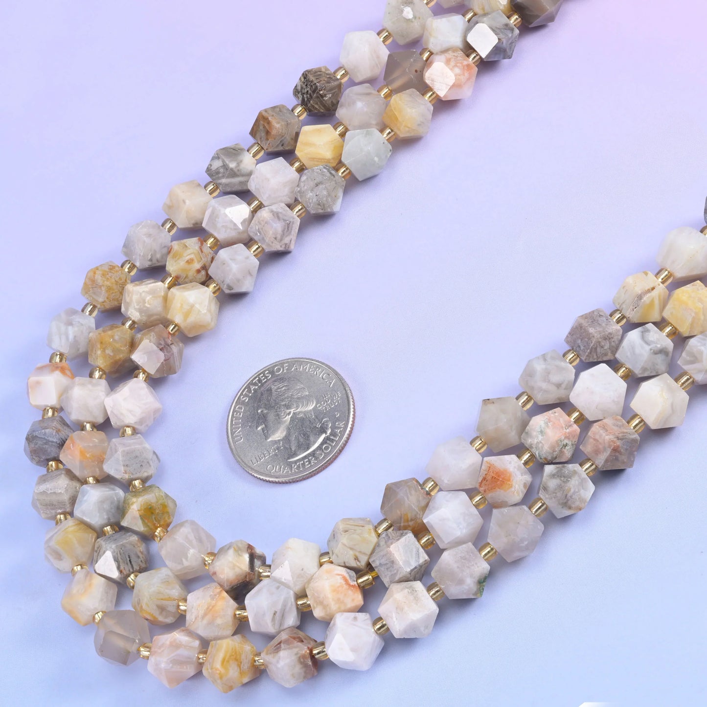 10mm Diamond Rhombus Faceted 8 Sides Beads - Jewelry Making - 15.5 Inches Strand Length - S4 - Mycrazycrystal