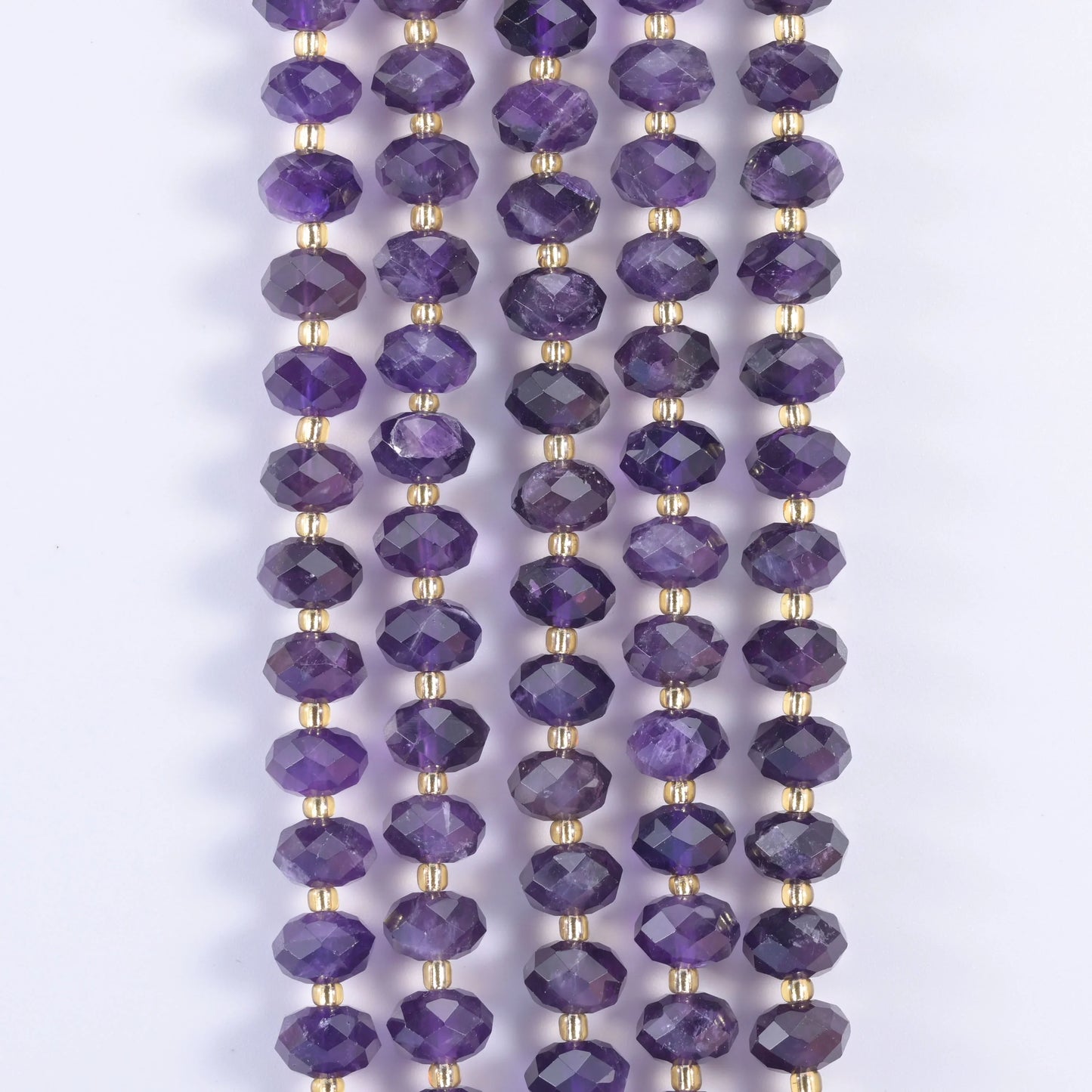 Natural Gemstone Faceted Rondelle Beads - Size 6x10mm - Jewelry Making Beads - 15.5 Inches Strand Length - S1 - Mycrazycrystal
