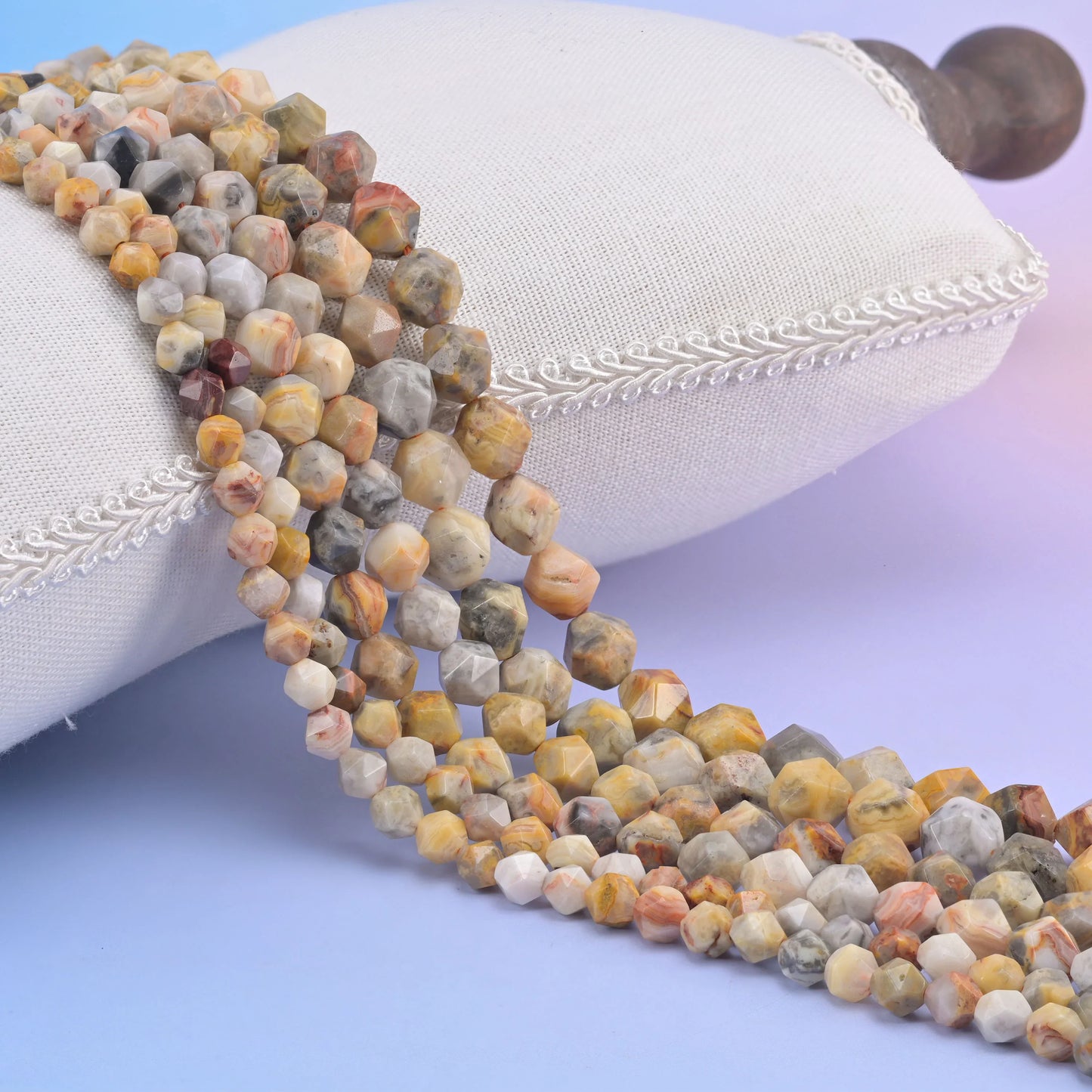 Natural Gemstone Diamond Star Cut Beads, Size 6mm, 8mm, 10mm - S1 - Mycrazycrystal
