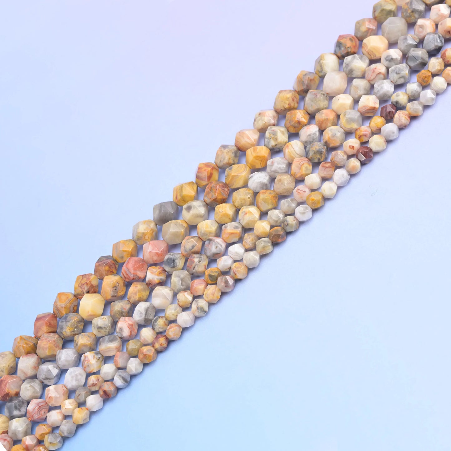 Natural Gemstone Diamond Star Cut Beads, Size 6mm, 8mm, 10mm - S1 - Mycrazycrystal