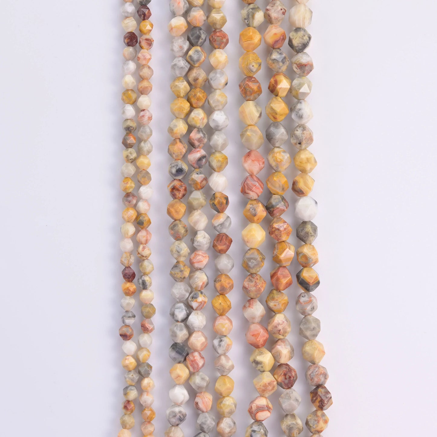 Natural Gemstone Diamond Star Cut Beads, Size 6mm, 8mm, 10mm - S1 - Mycrazycrystal