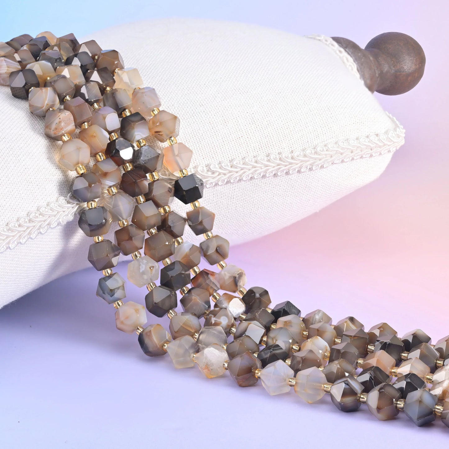 Diamond Rhombus Faceted 8 Sides Beads - Size 10mm - Jewelry Making - 15.5 Inches Strand Length - S7 - Mycrazycrystal
