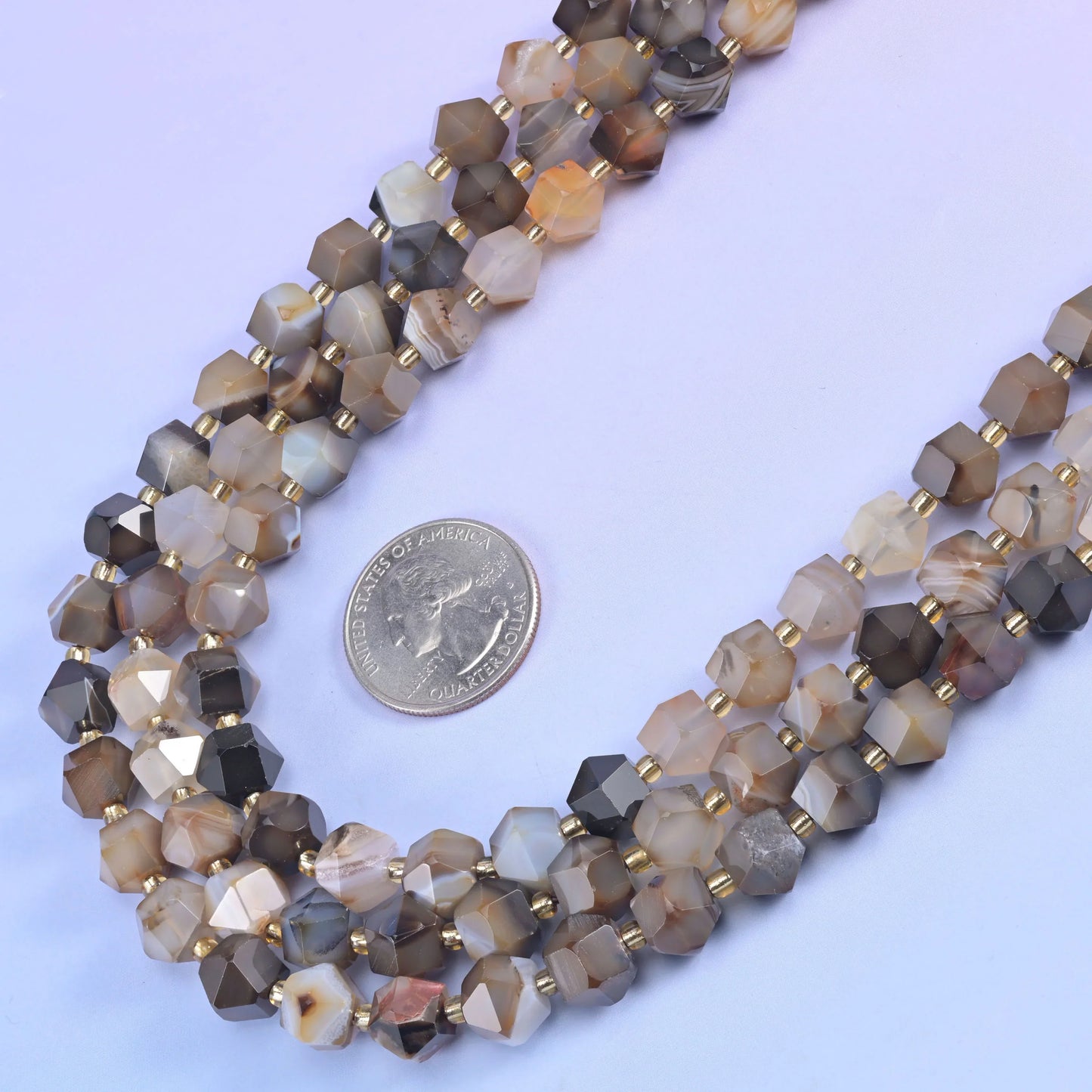 Diamond Rhombus Faceted 8 Sides Beads - Size 10mm - Jewelry Making - 15.5 Inches Strand Length - S7 - Mycrazycrystal