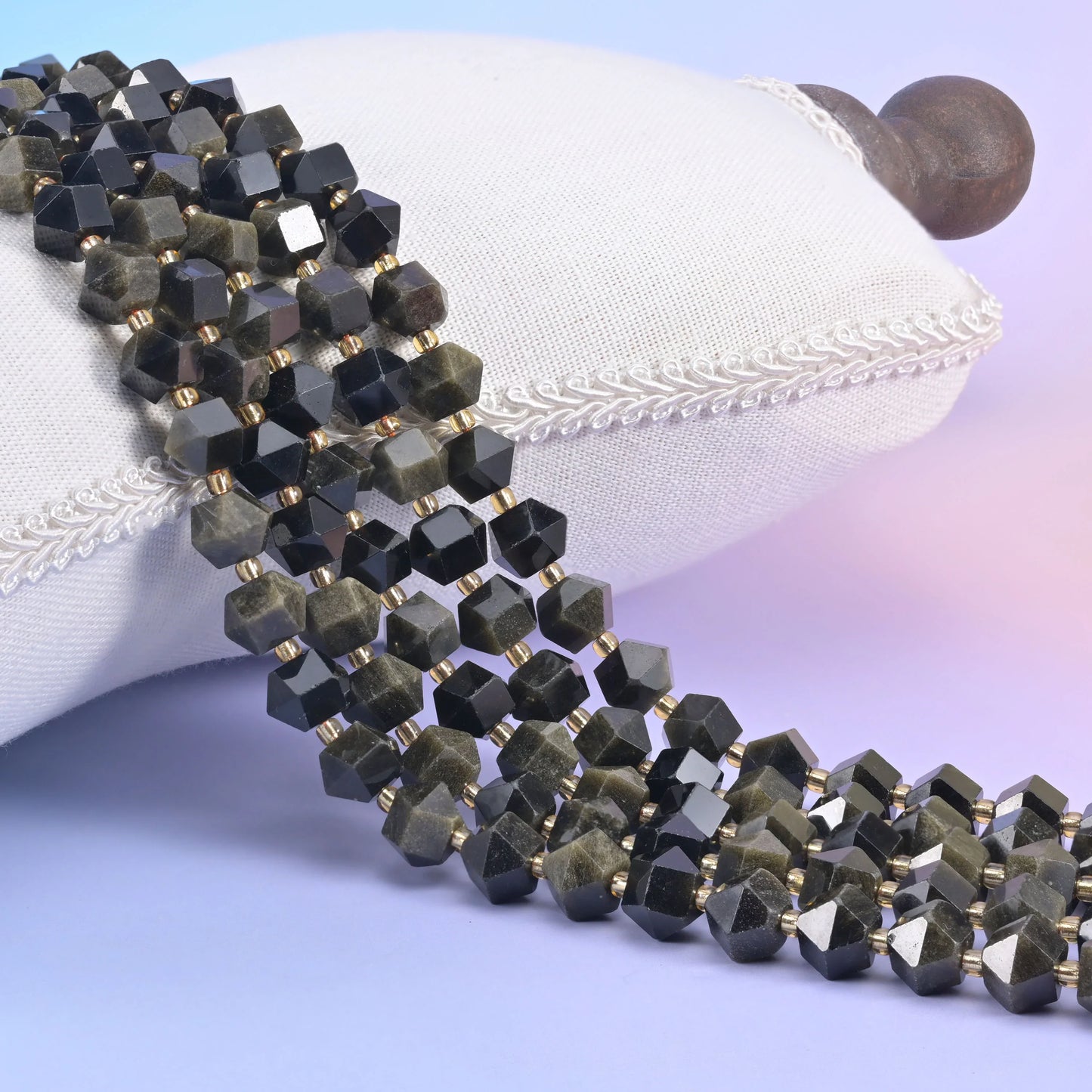 Diamond Rhombus Faceted 8 Sides Beads - Size 10mm - Jewelry Making - 15.5 Inches Strand Length - S7 - Mycrazycrystal