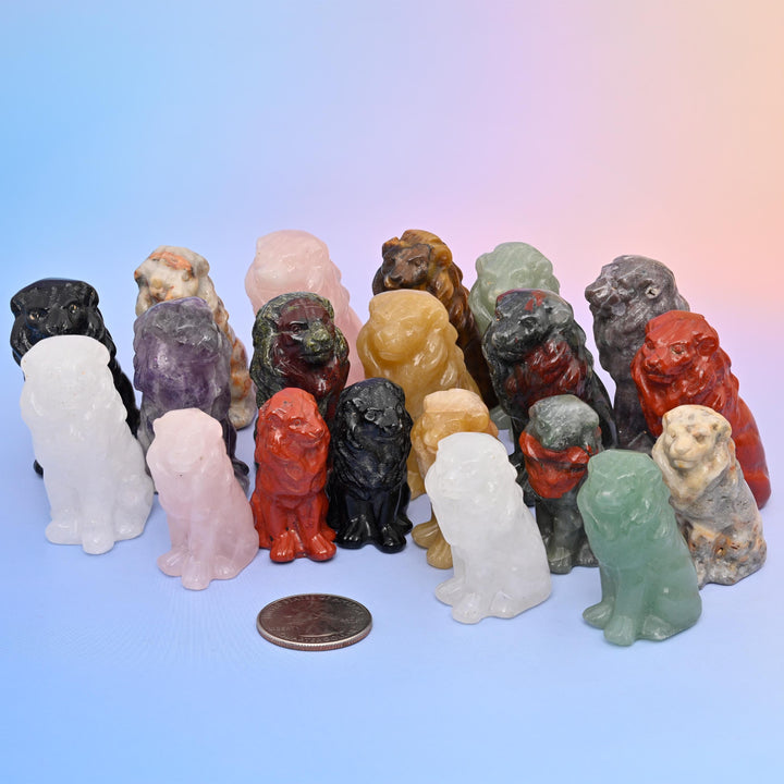 lion crystal figurine