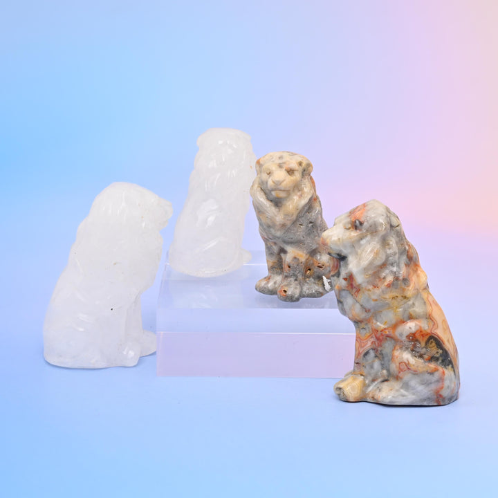 lion crystal figurine
