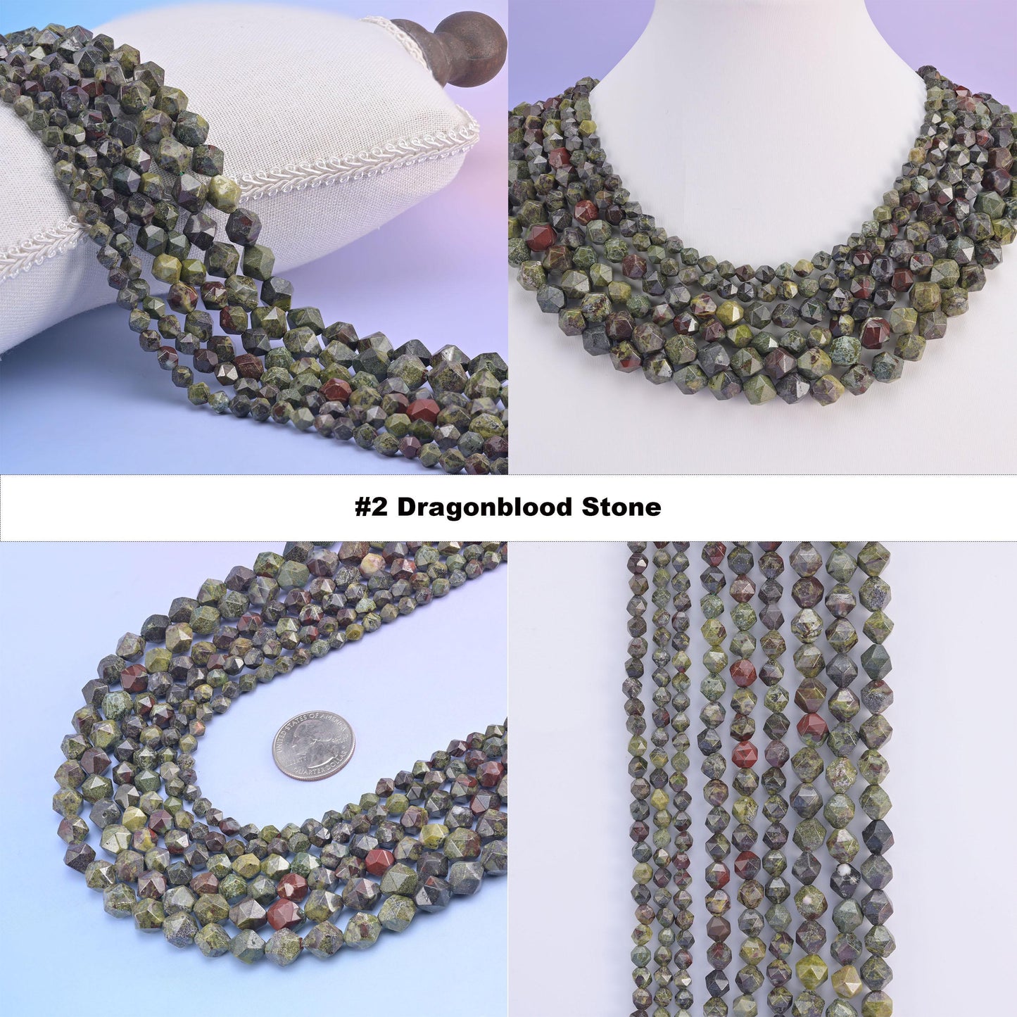 Natural Gemstone Diamond Star Cut Beads, Size 6mm, 8mm, 10mm - S1 - Mycrazycrystal