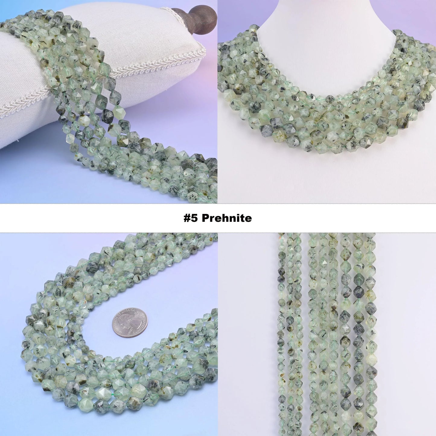 Natural Gemstone Diamond Star Cut Beads, Size 6mm, 8mm, 10mm - S1 - Mycrazycrystal