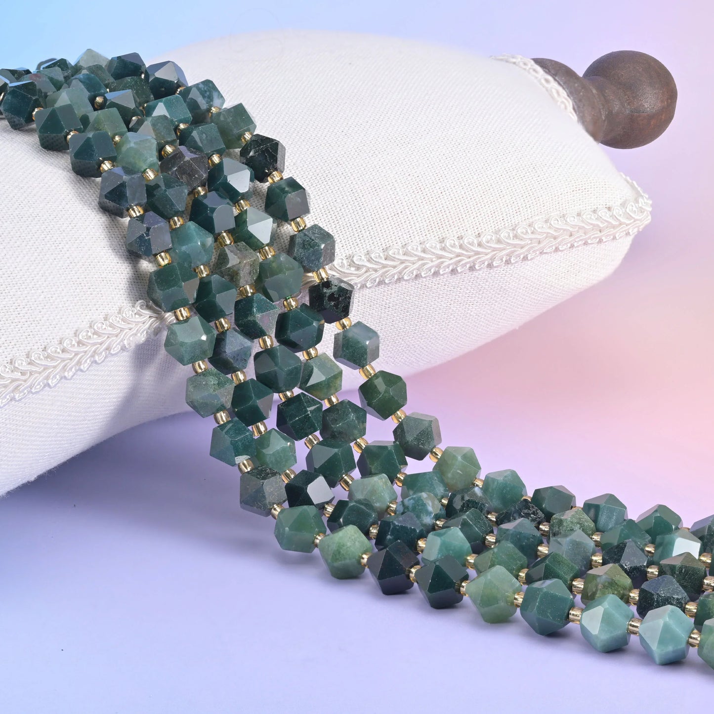 Diamond Rhombus Faceted 8 Sides Beads - Size 10mm - Jewelry Making - 15.5 Inches Strand Length - S7 - Mycrazycrystal