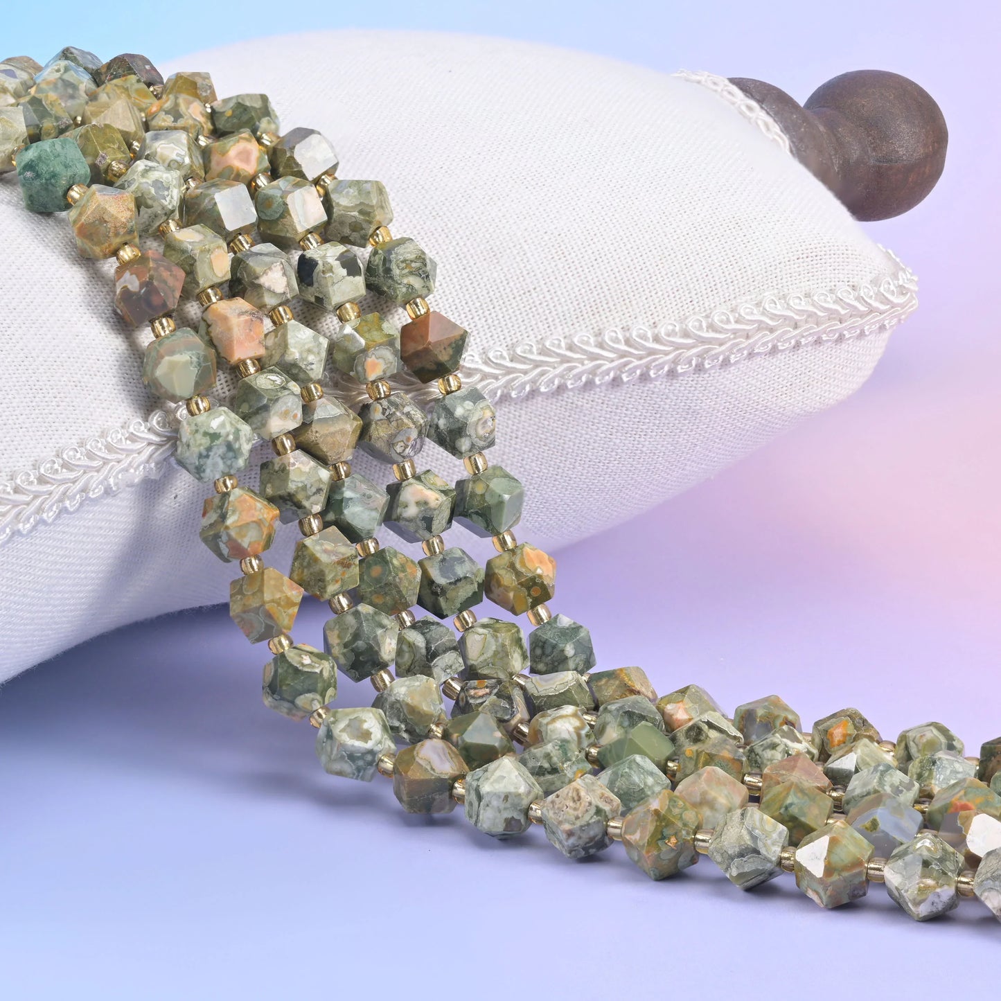 Diamond Rhombus Faceted 8 Sides Beads - Size 10mm - Jewelry Making - 15.5 Inches Strand Length - S7 - Mycrazycrystal
