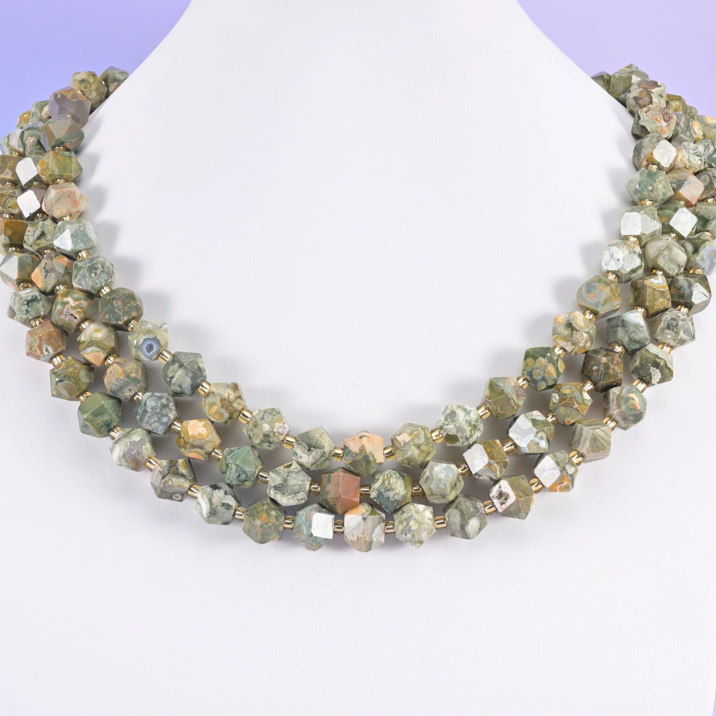 Diamond Rhombus Faceted 8 Sides Beads - Size 10mm - Jewelry Making - 15.5 Inches Strand Length - S7 - Mycrazycrystal