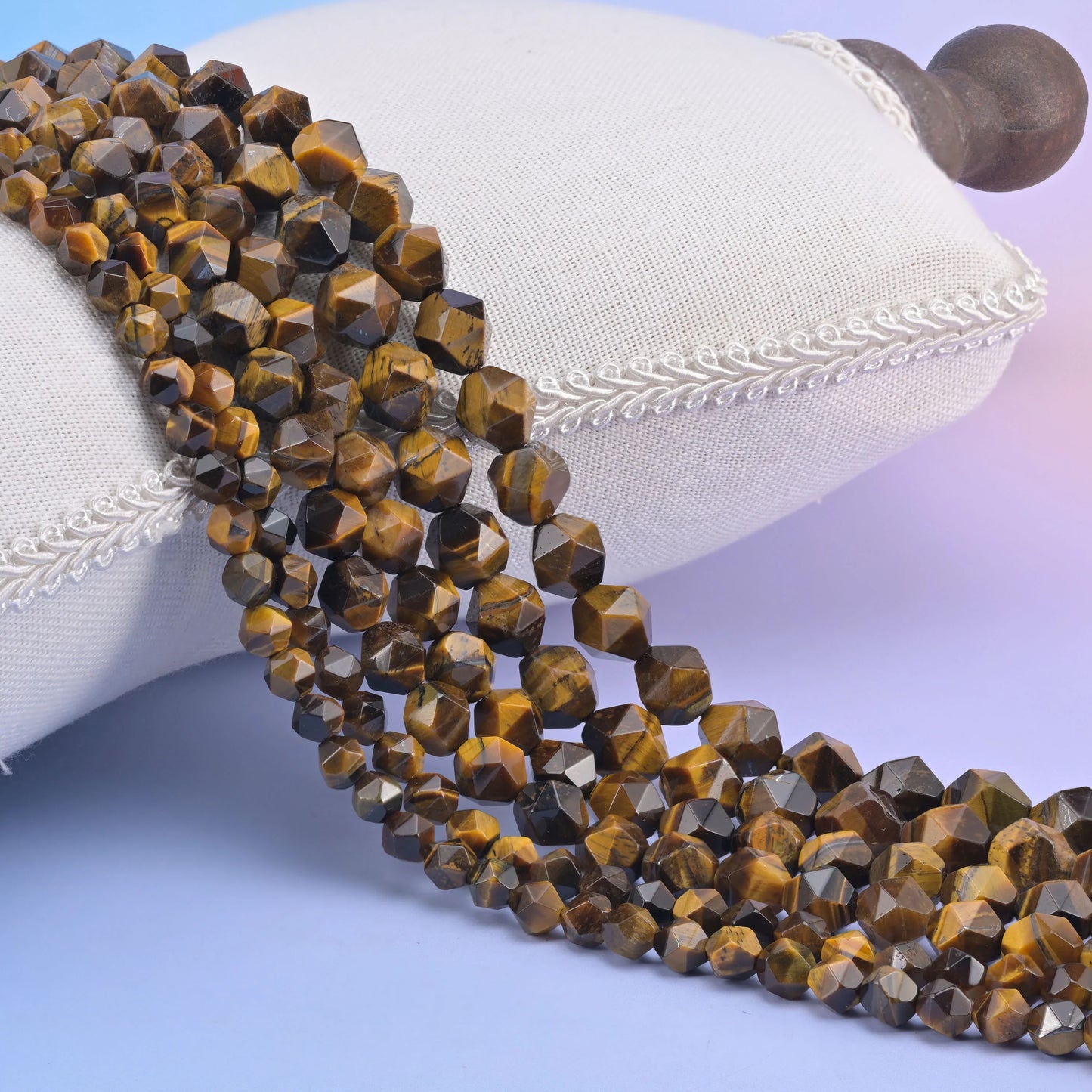 Natural Gemstone Diamond Star Cut Beads, Size 6mm, 8mm, 10mm - S1 - Mycrazycrystal