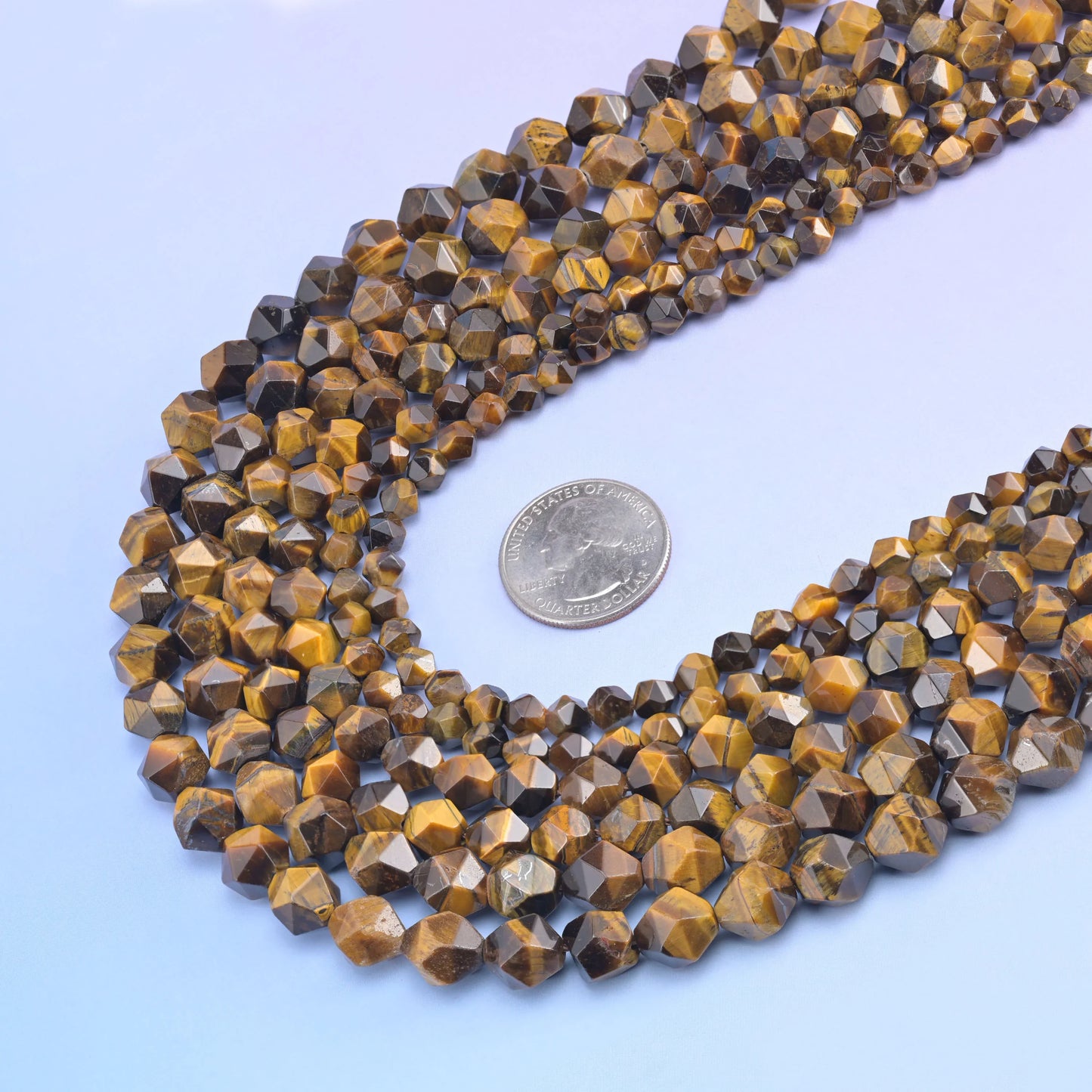 Natural Gemstone Diamond Star Cut Beads, Size 6mm, 8mm, 10mm - S1 - Mycrazycrystal