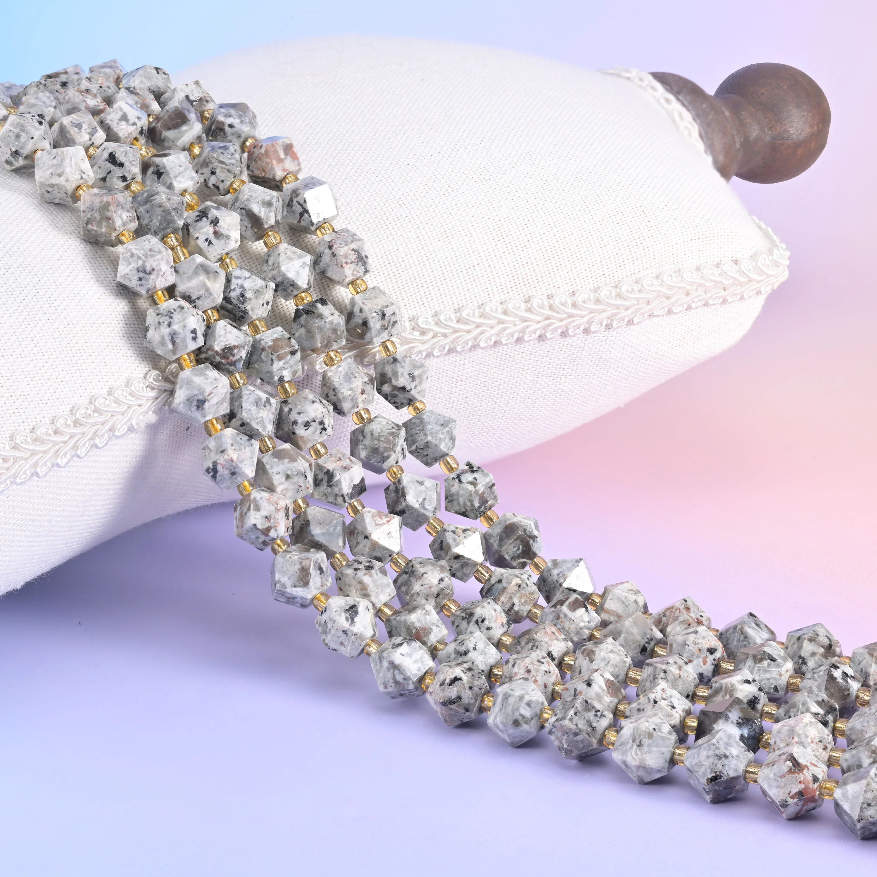 Diamond Rhombus Faceted 8 Sides Beads - Size 10mm - Jewelry Making - 15.5 Inches Strand Length - S6 - Mycrazycrystal