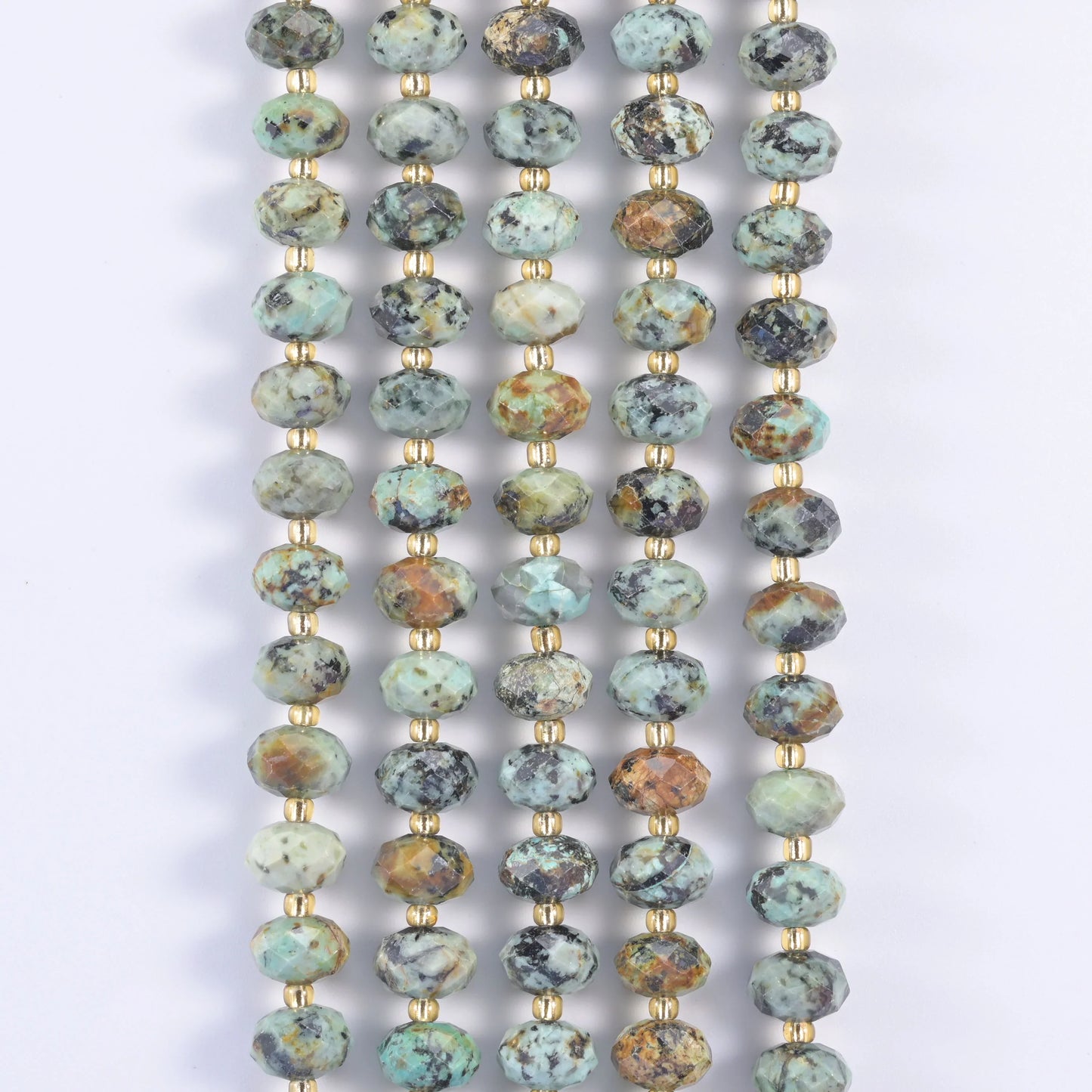Natural Gemstone Faceted Rondelle Beads - Size 6x10mm - Jewelry Making Beads - 15.5 Inches Strand Length - S1 - Mycrazycrystal
