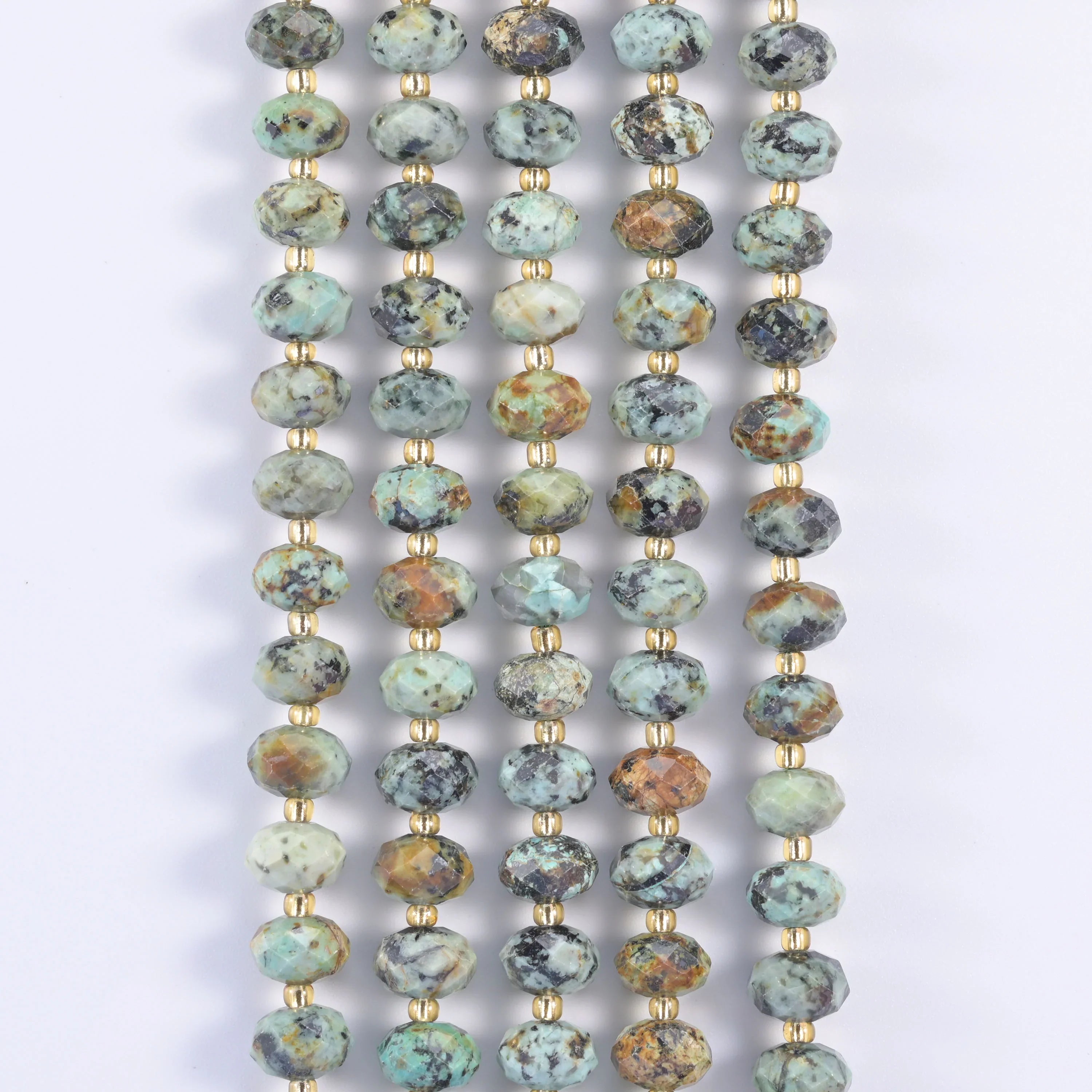 Natural Gemstone Faceted Rondelle Beads - Size 6x10mm - Jewelry Making Beads - 15.5 Inches Strand Length - S1 - Mycrazycrystal