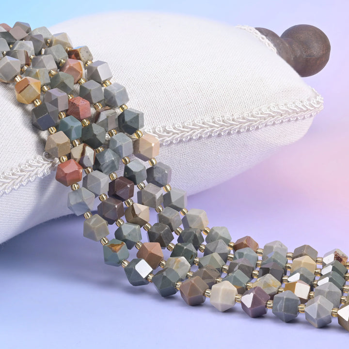 10mm Diamond Rhombus Faceted 8 Sides Beads - Jewelry Making - 15.5 Inches Strand Length - S5 - Mycrazycrystal