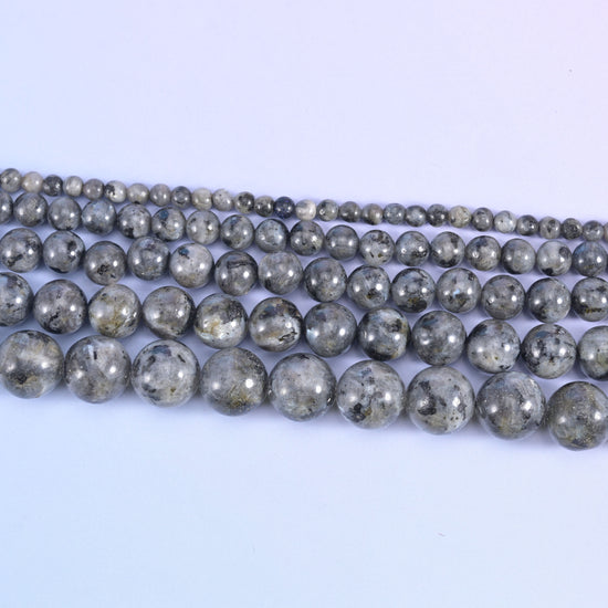 Black Labradorite Smooth Round Beads 6mm 8mm 10mm Jewelry Making 15.5 Inch Strand
