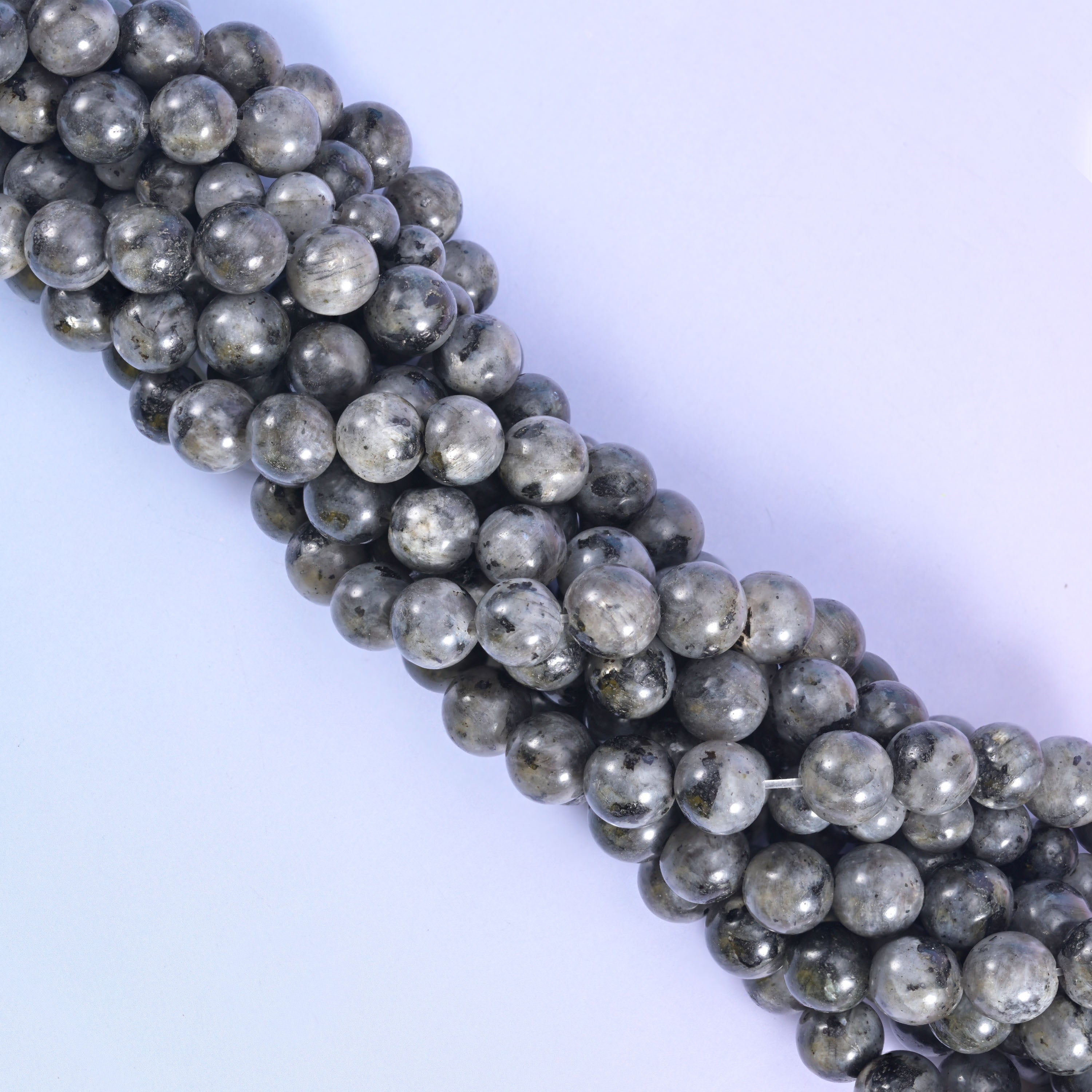 Black Labradorite Smooth Round Beads 6mm 8mm 10mm Jewelry Making 15.5 Inch Strand