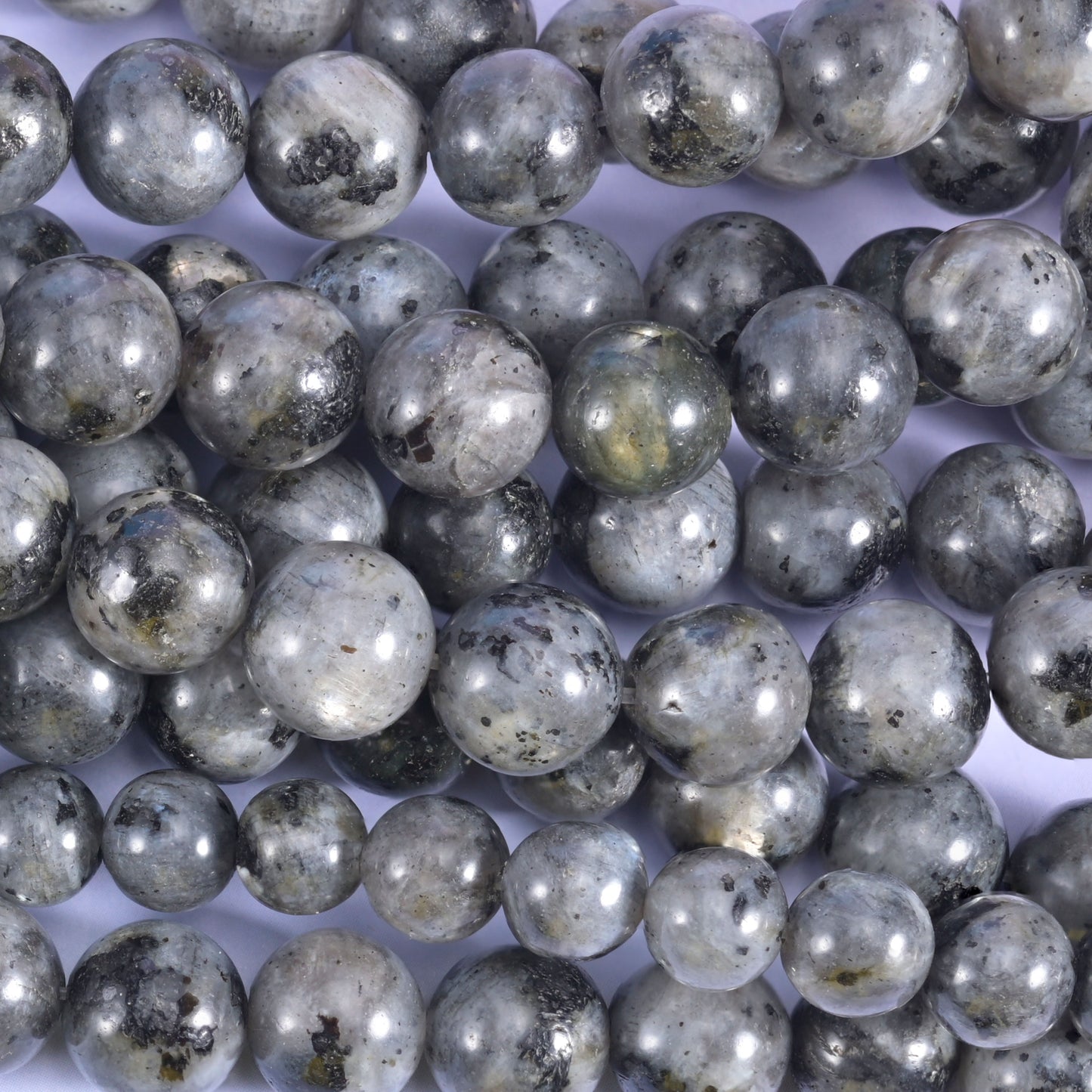 Black Labradorite Smooth Round Beads 6mm 8mm 10mm Jewelry Making 15.5 Inch Strand