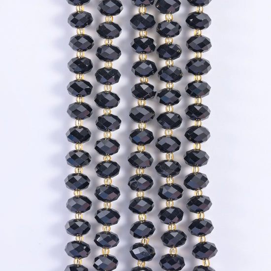 Natural Gemstone Faceted Rondelle Beads - Size 6x10mm - Jewelry Making Beads - 15.5 Inches Strand Length - S1 - Mycrazycrystal