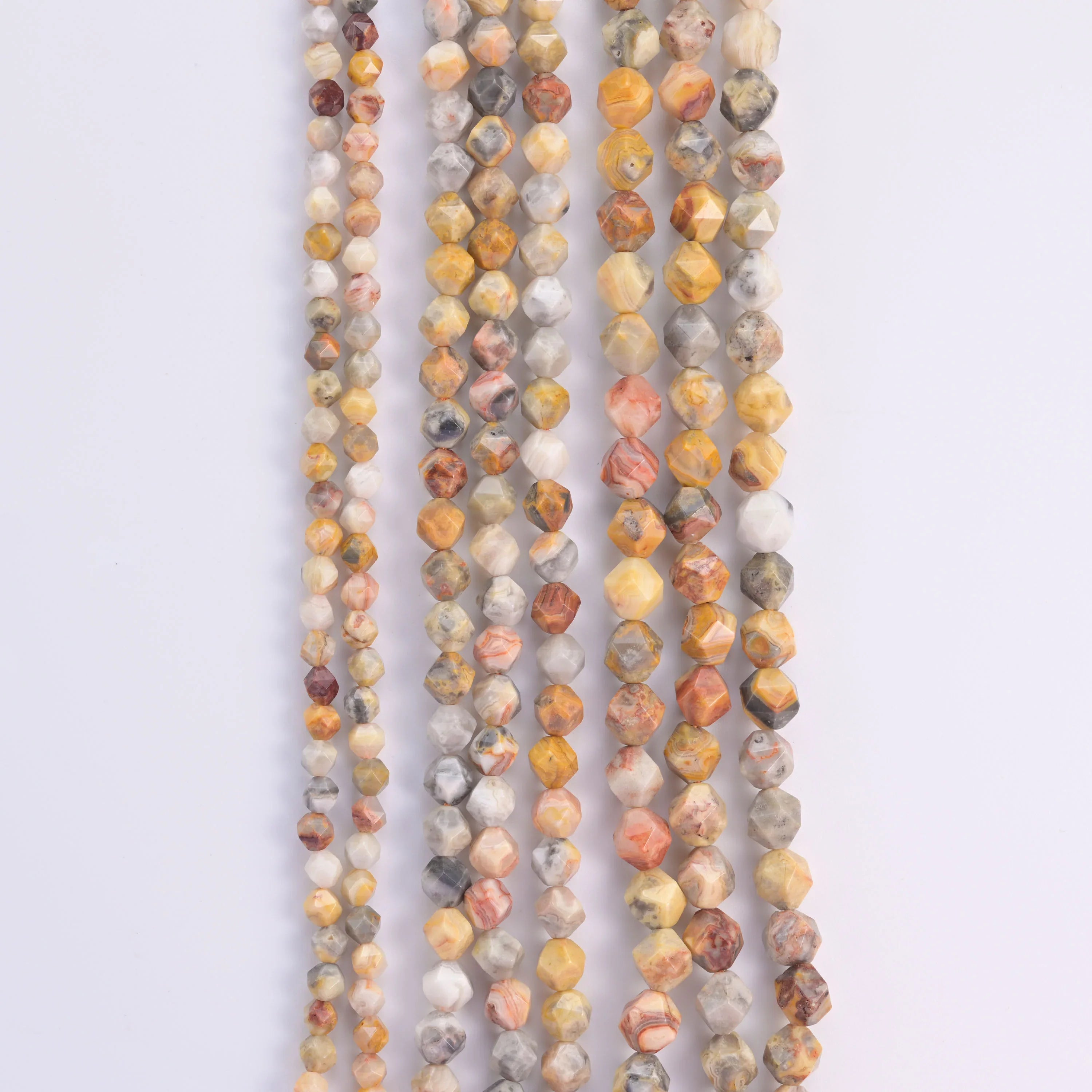 Natural Gemstone Diamond Star Cut Beads, Size 6mm, 8mm, 10mm - S1 - Mycrazycrystal