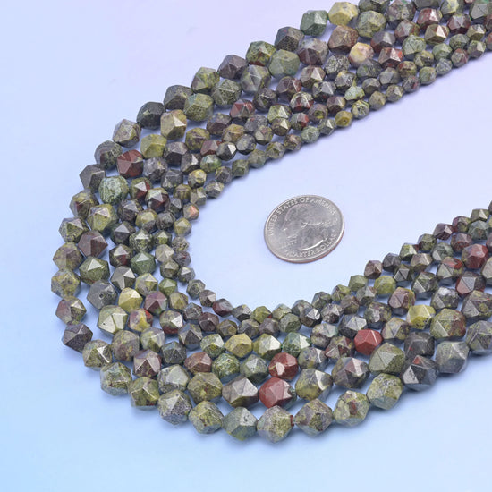 Natural Gemstone Diamond Star Cut Beads, Size 6mm, 8mm, 10mm - S1 - Mycrazycrystal