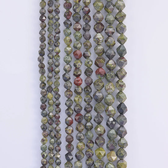 Natural Gemstone Diamond Star Cut Beads, Size 6mm, 8mm, 10mm - S1 - Mycrazycrystal