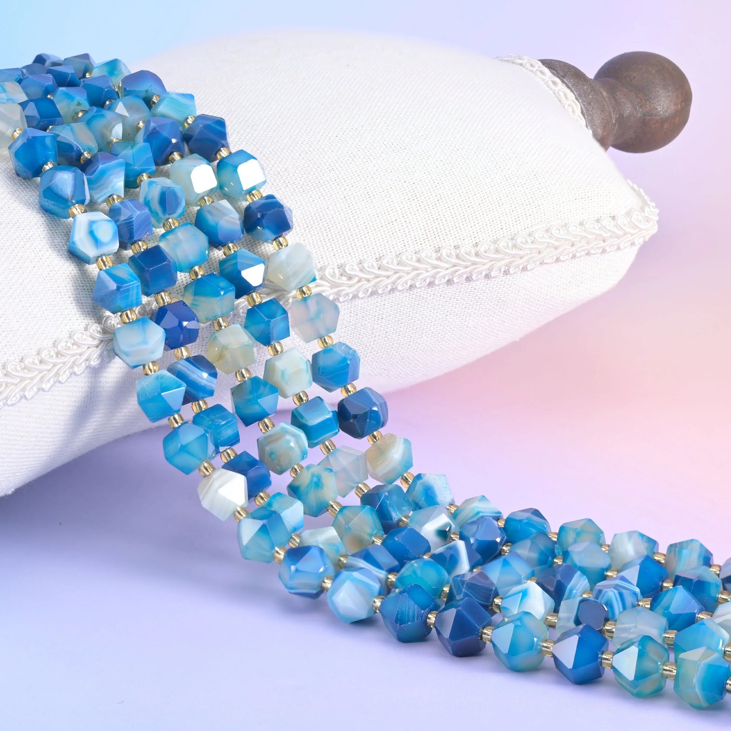 Diamond Rhombus Faceted 8 Sides Beads - Size 10mm - Jewelry Making - 15.5 Inches Strand Length - S7 - Mycrazycrystal