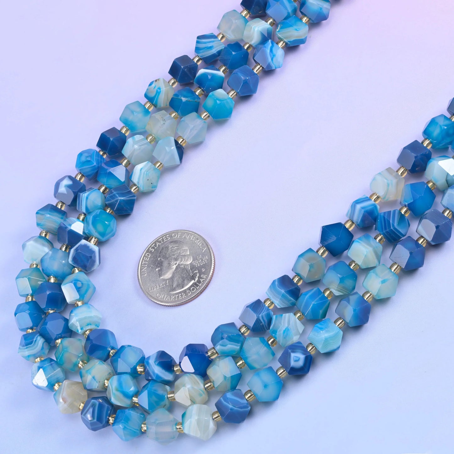 Diamond Rhombus Faceted 8 Sides Beads - Size 10mm - Jewelry Making - 15.5 Inches Strand Length - S7 - Mycrazycrystal