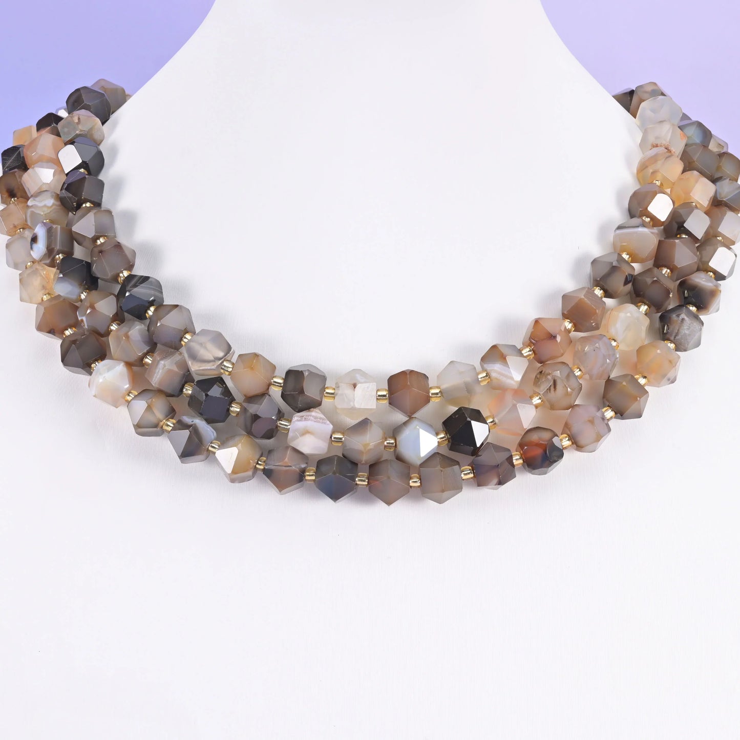 Diamond Rhombus Faceted 8 Sides Beads - Size 10mm - Jewelry Making - 15.5 Inches Strand Length - S7 - Mycrazycrystal
