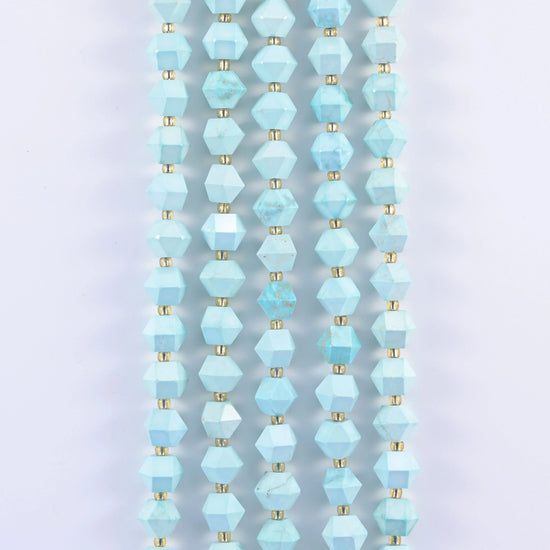 Diamond Rhombus Faceted 8 Sides Beads - Size 10mm - Jewelry Making - 15.5 Inches Strand Length - S6 - Mycrazycrystal
