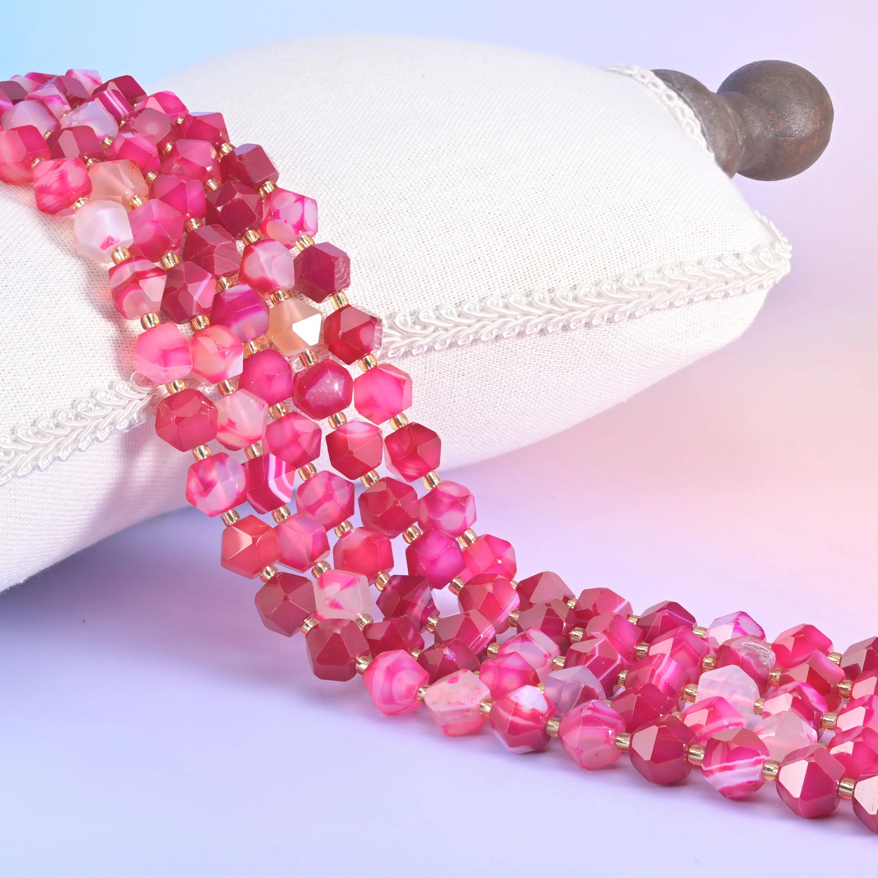 Diamond Rhombus Faceted 8 Sides Beads - Size 10mm - Jewelry Making - 15.5 Inches Strand Length - S6 - Mycrazycrystal
