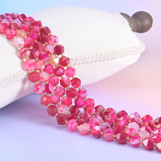 Diamond Rhombus Faceted 8 Sides Beads - Size 10mm - Jewelry Making - 15.5 Inches Strand Length - S6 - Mycrazycrystal