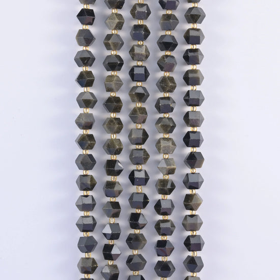 Diamond Rhombus Faceted 8 Sides Beads - Size 10mm - Jewelry Making - 15.5 Inches Strand Length - S7 - Mycrazycrystal