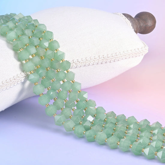 Diamond Rhombus Faceted 8 Sides Beads - Size 10mm - Jewelry Making - 15.5 Inches Strand Length - S6 - Mycrazycrystal