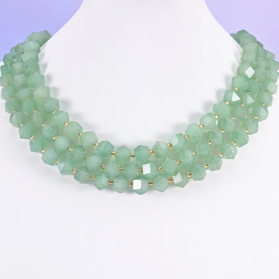 Diamond Rhombus Faceted 8 Sides Beads - Size 10mm - Jewelry Making - 15.5 Inches Strand Length - S6 - Mycrazycrystal