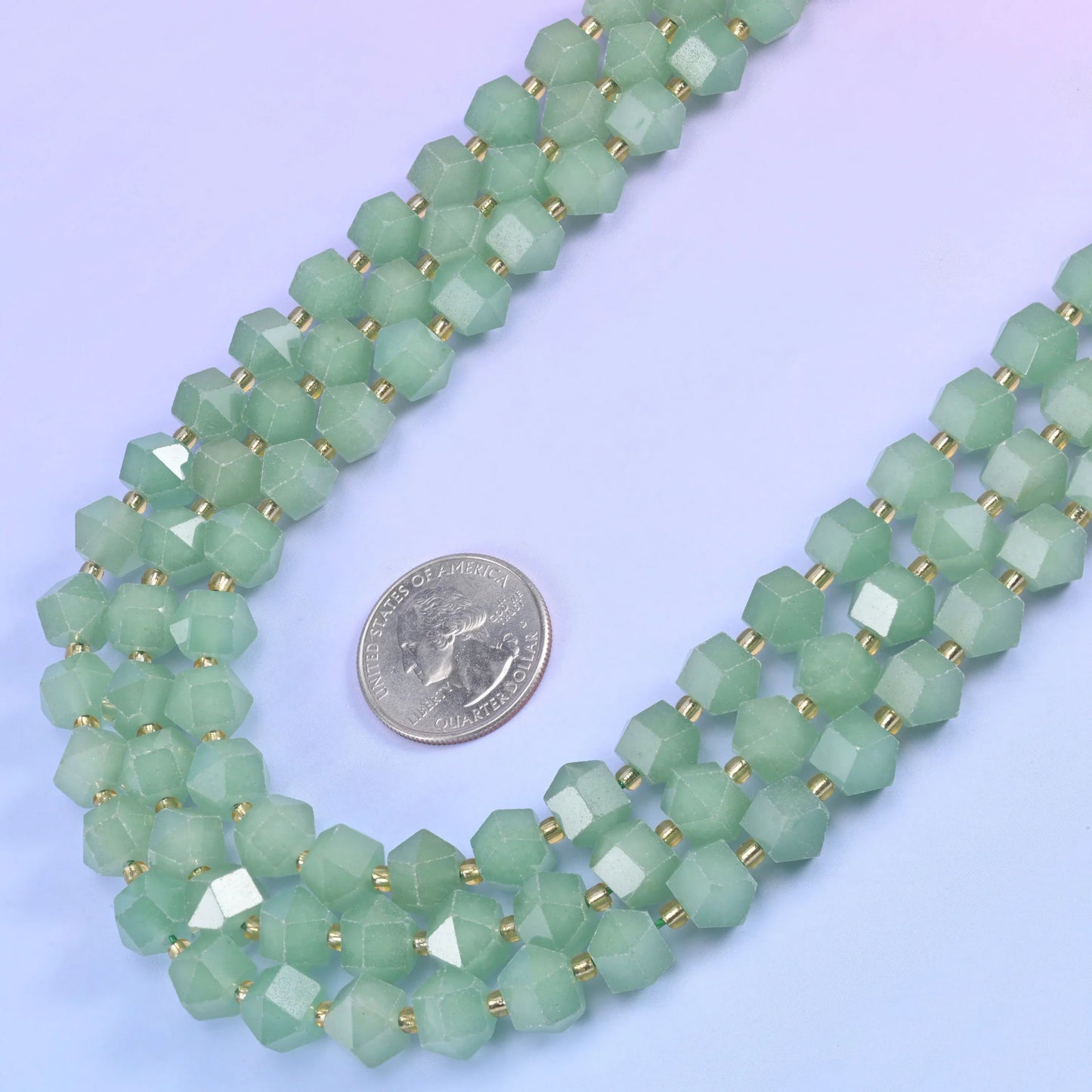 Diamond Rhombus Faceted 8 Sides Beads - Size 10mm - Jewelry Making - 15.5 Inches Strand Length - S6 - Mycrazycrystal
