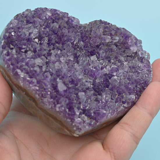 Natural Amethyst Purple Heart Cluster