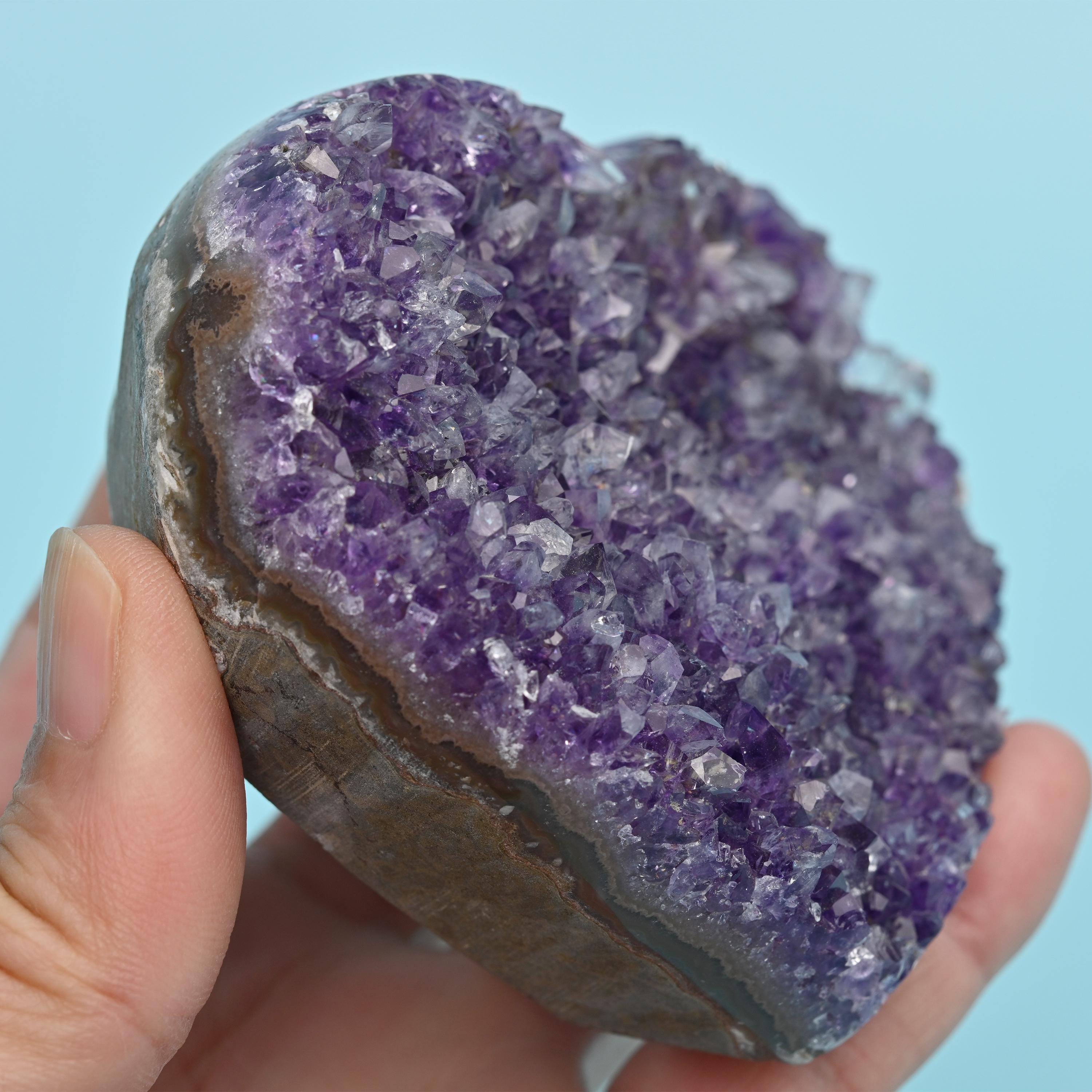 Natural Amethyst Purple Heart Cluster