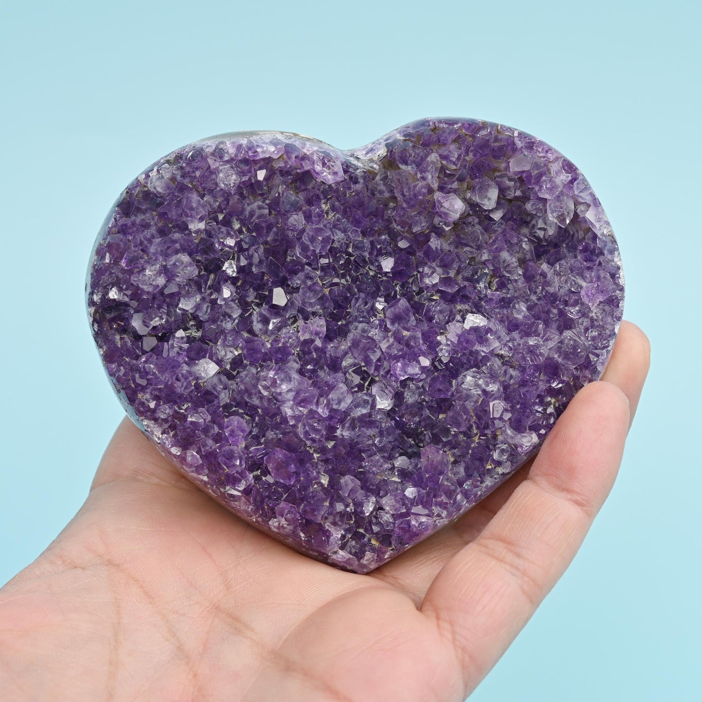 Natural Amethyst Purple Heart Cluster