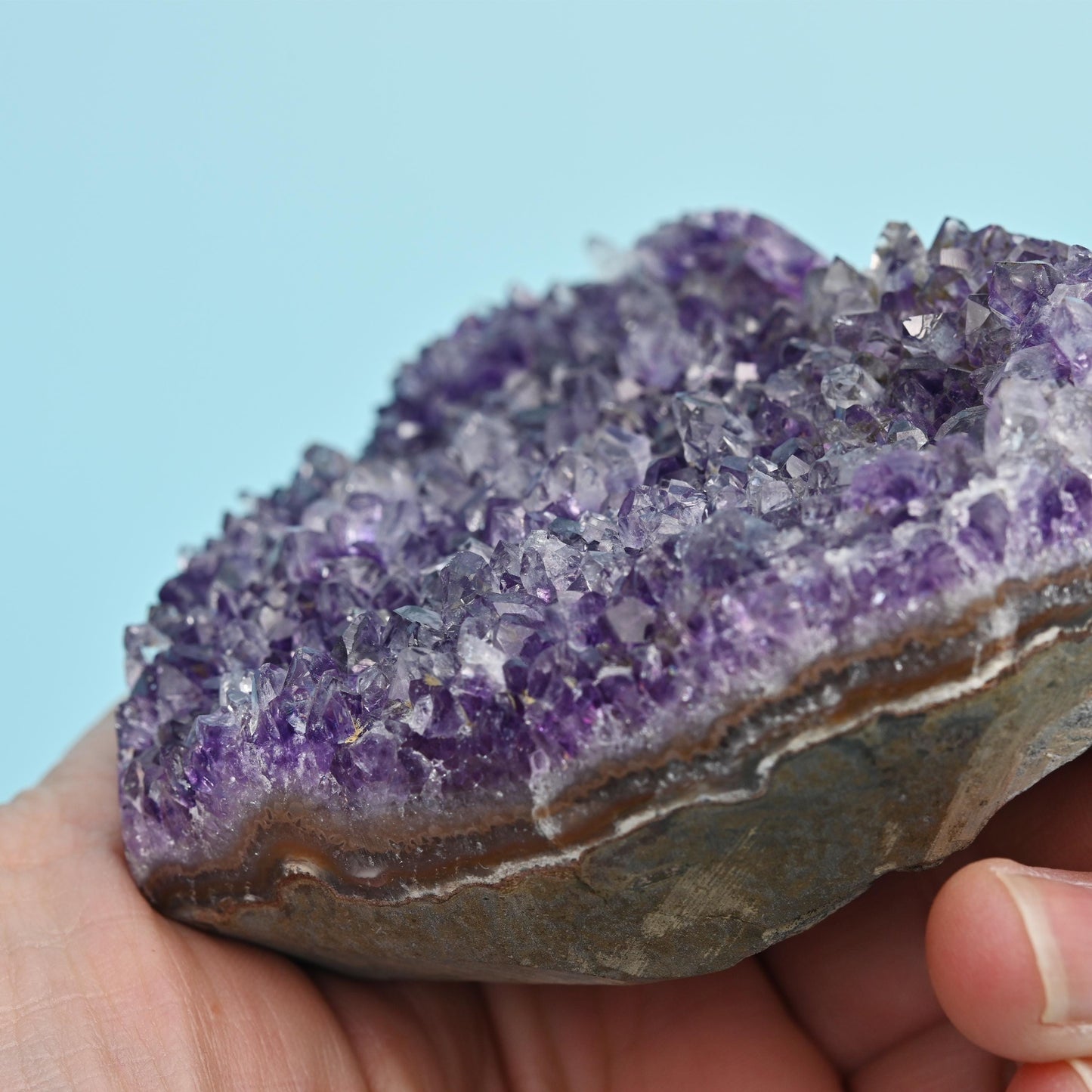 Natural Amethyst Purple Heart Cluster