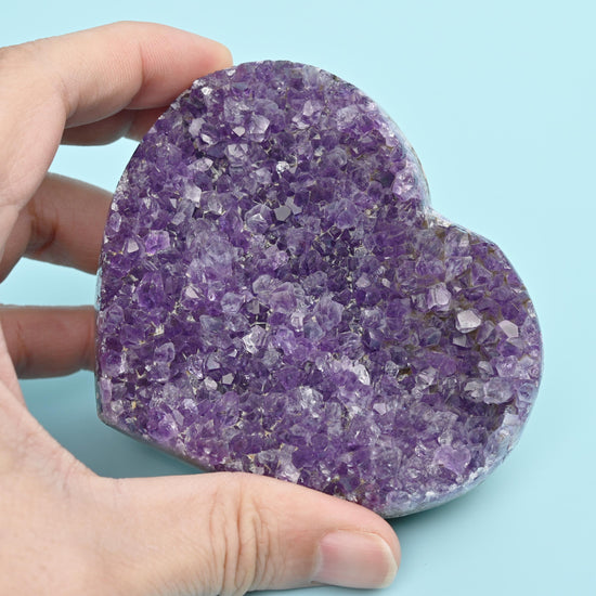 Natural Amethyst Purple Heart Cluster