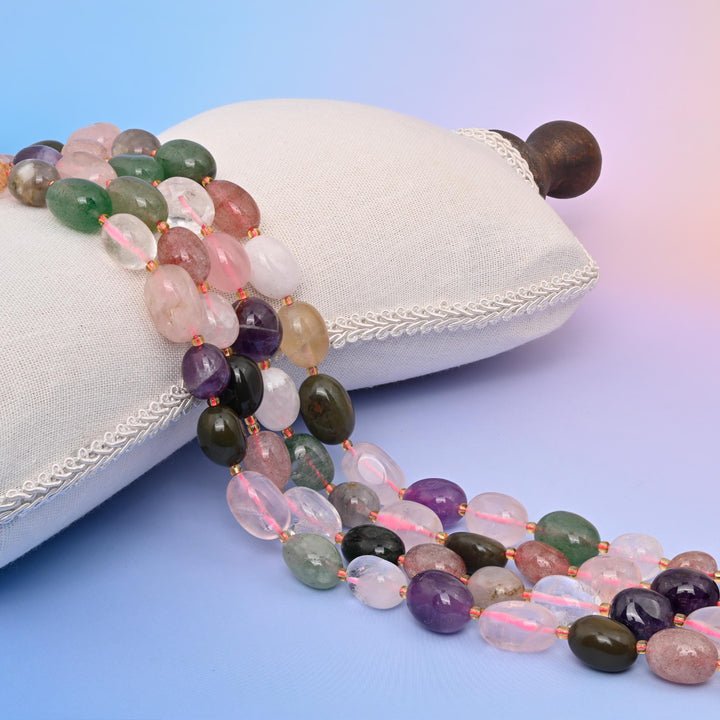 Natural Chakra Oval Gemstone Beads, Size 10-17mm Chakra Nugget Beads, DIY Jewelry Making Beads, 15.5 Inches Per Strand