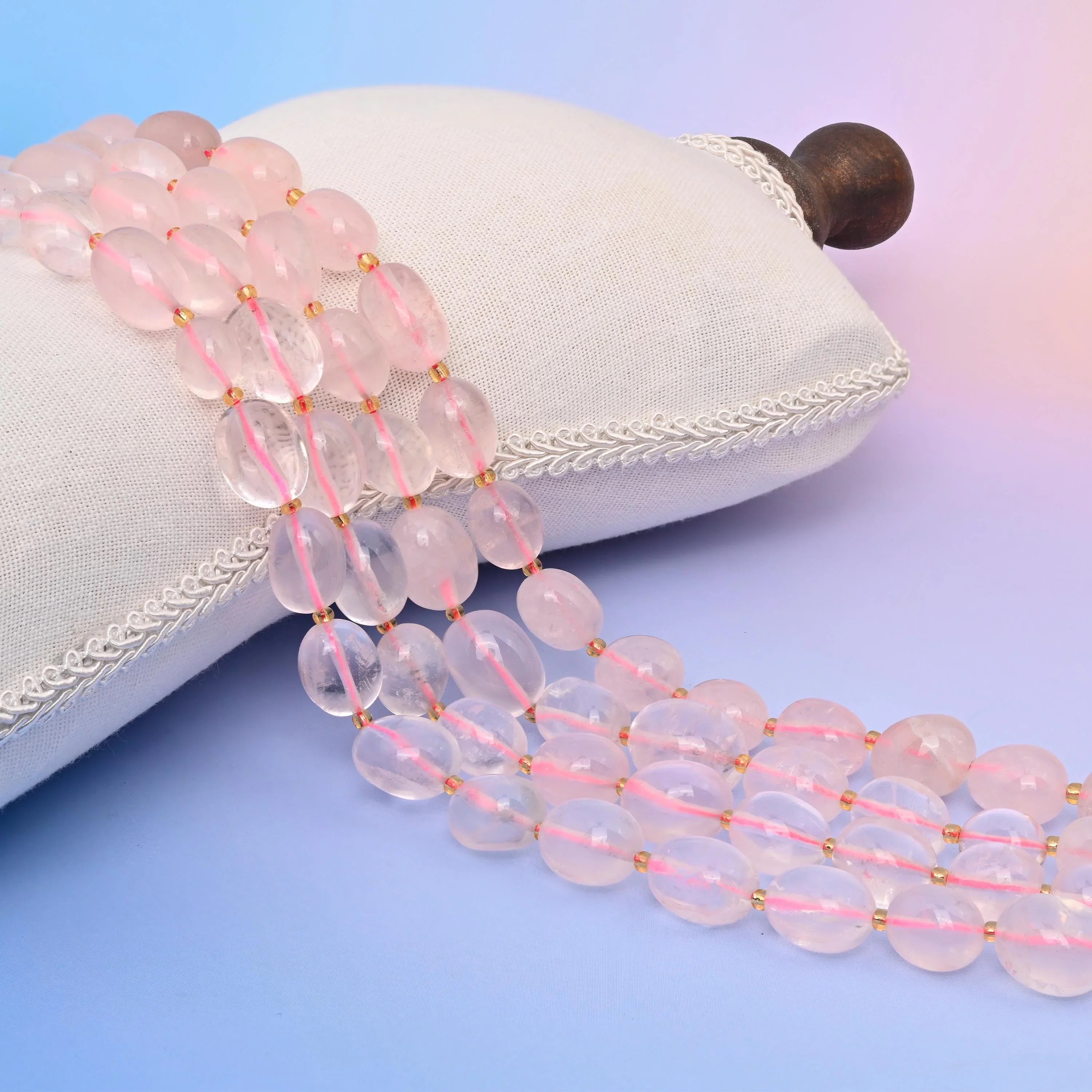 Natural Pink Rose Quartz Oval Gemstone Beads, Size 10-17mm Rose Quartz Nugget Beads, DIY Jewelry Making Beads, 15.5 Inches Per Strand - Mycrazycrystal