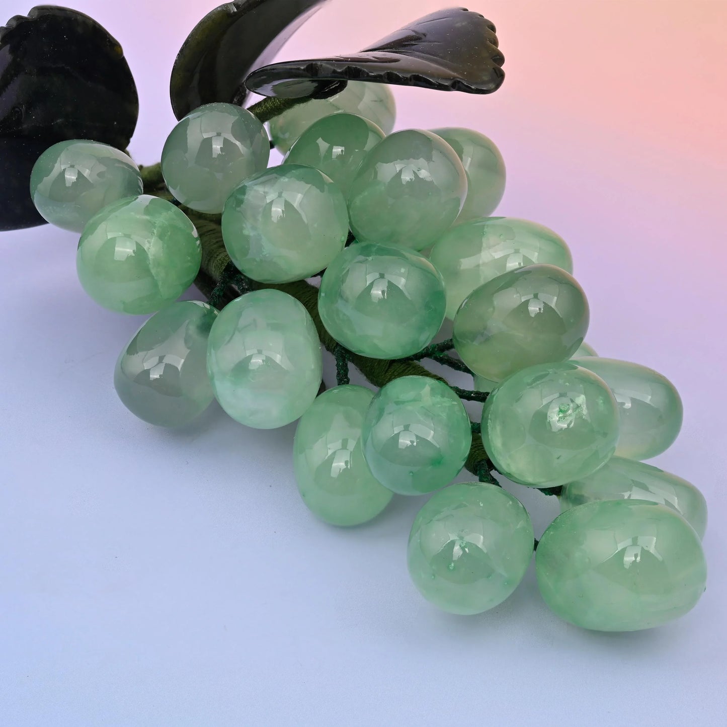 Natural Green Fluorite Grapes Gemstone Crystal Carving for Home Decoration, Size 7 x 3.5 inches, Gift for Everyone - Mycrazycrystal