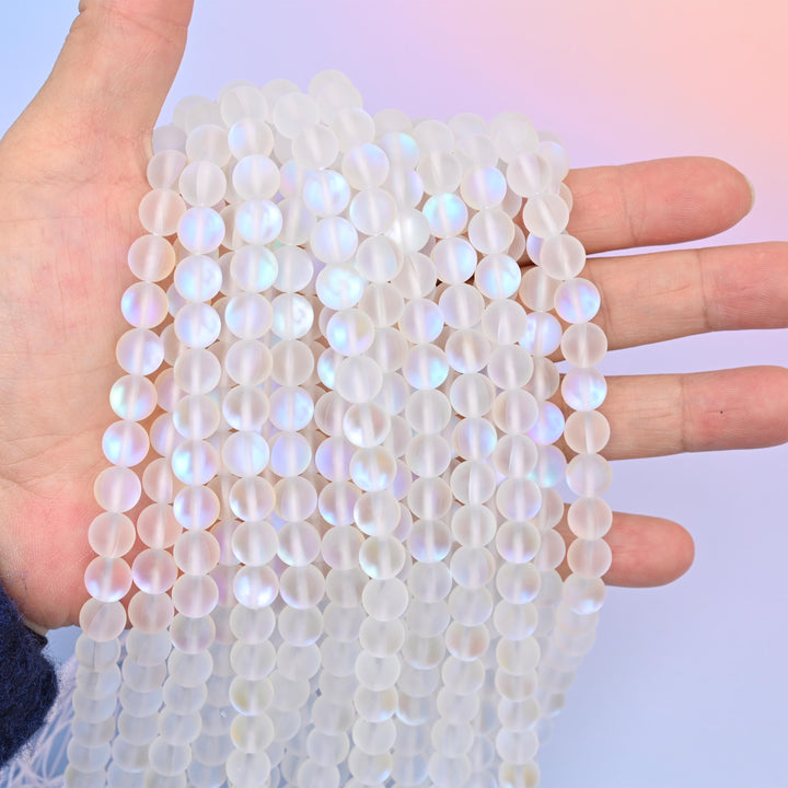 Clear Mystic Aura Mermaid Glass Bead