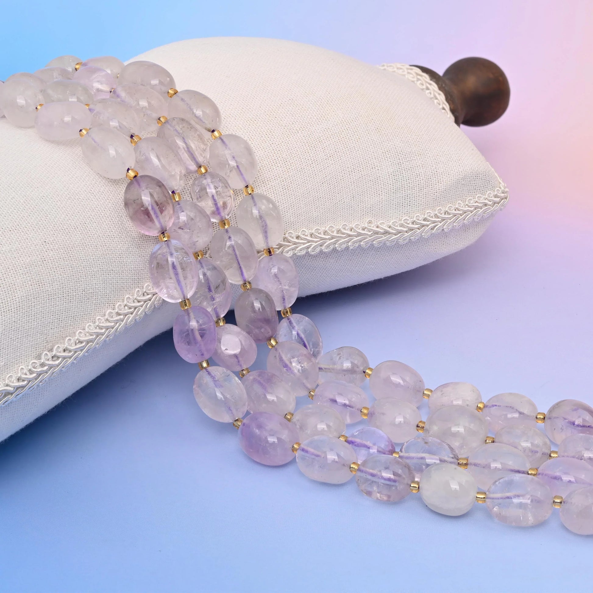Natural Lavender Light Amethyst Oval Gemstone Beads, Size 10-17mm Amethyst Nugget Beads, DIY Jewelry Making Beads, 15.5 Inches Per Strand - Mycrazycrystal