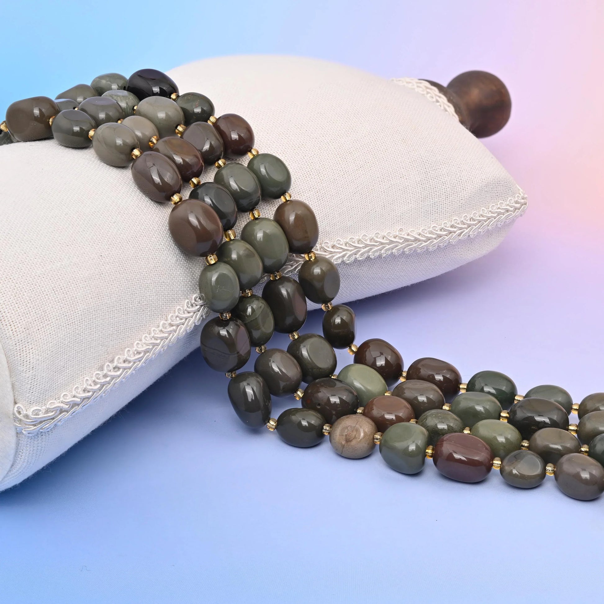 Natural Alashan Agate Oval Gemstone Beads, Size 10-17mm Alashan Agate Nugget Beads, DIY Jewelry Making Beads, 15.5 Inches Per Strand - Mycrazycrystal