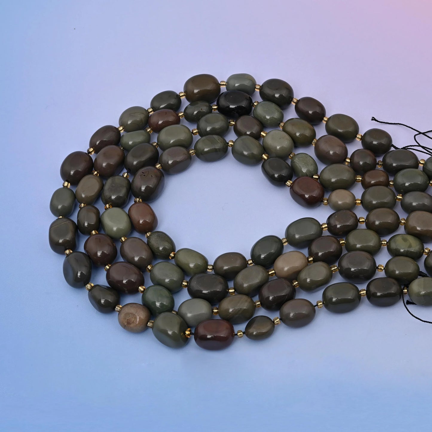 Natural Alashan Agate Oval Gemstone Beads, Size 10-17mm Alashan Agate Nugget Beads, DIY Jewelry Making Beads, 15.5 Inches Per Strand - Mycrazycrystal